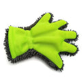 5-Finger Microfiber Chenille Car Wash Glove Mitt Green