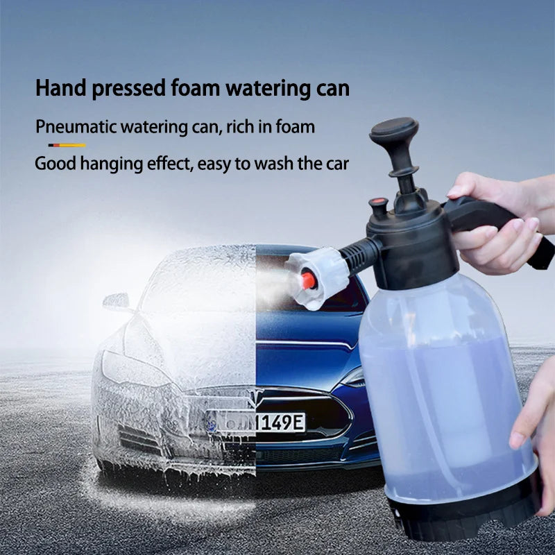 Hand Pressure Foam Sprayer Pump Bottle 2L with Pressure Relief Valve