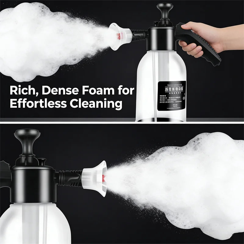 Hand Pressure Foam Sprayer Pump Bottle 2L with Pressure Relief Valve